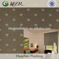 100% polyester blackout fabric for roman blind 3 pass with flocking flame retardant