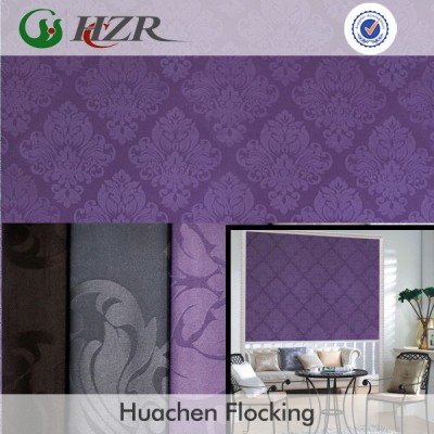 100% polyester PA arcylic coated Damask floral damp proof and fire retardant wall cloth wall fabric